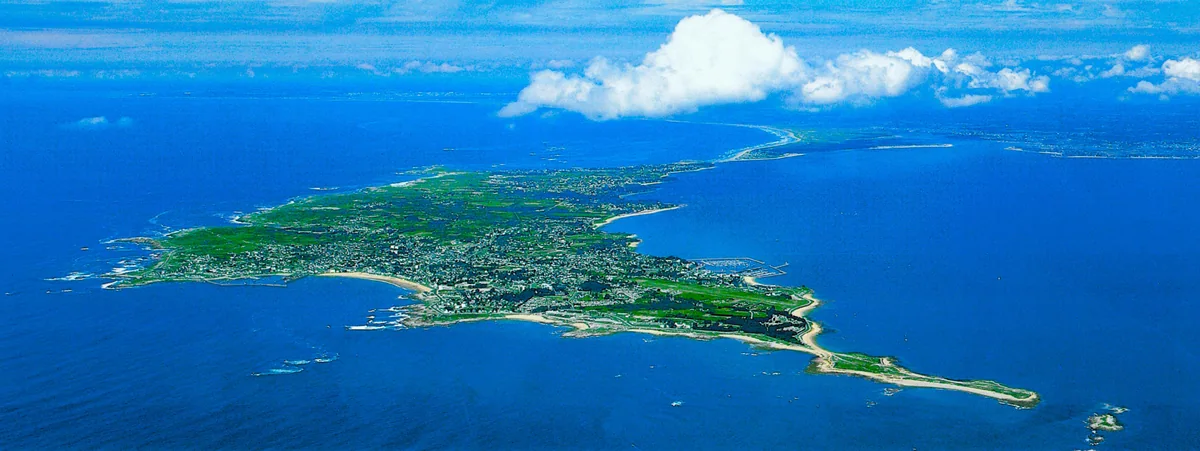 La presqu'île de Quiberon vue du ciel